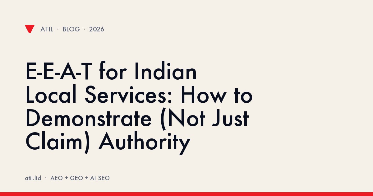 E-E-A-T pyramid with Indian business signals