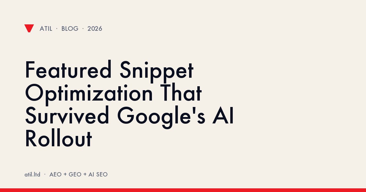 Featured snippet rendering example