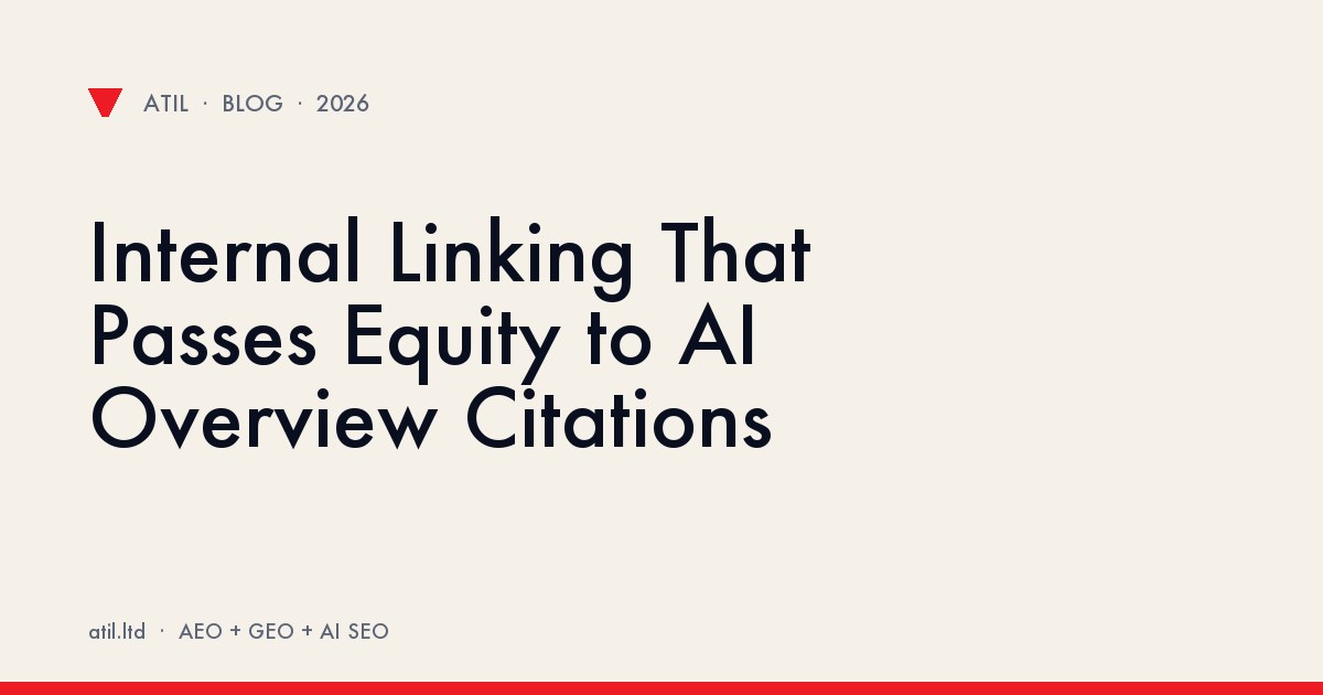 Internal Linking That Passes Equity to AI Overview Citations illustration