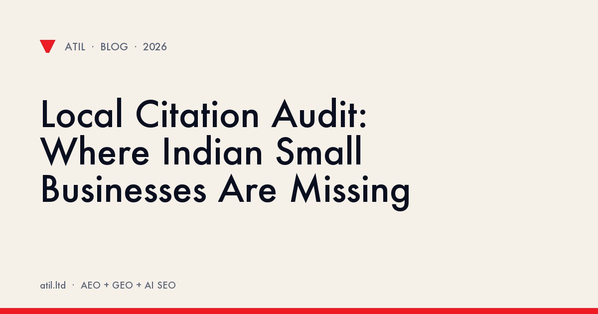 Local Citation Audit: Where Indian Small Businesses Are Missing illustration