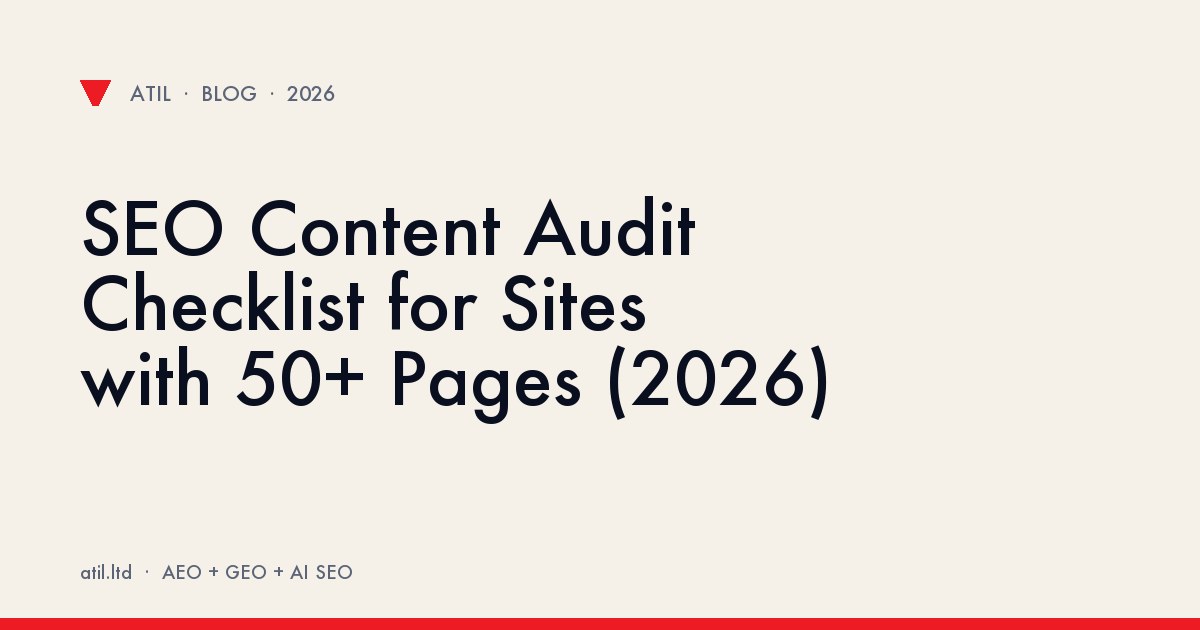 SEO audit checklist on screen